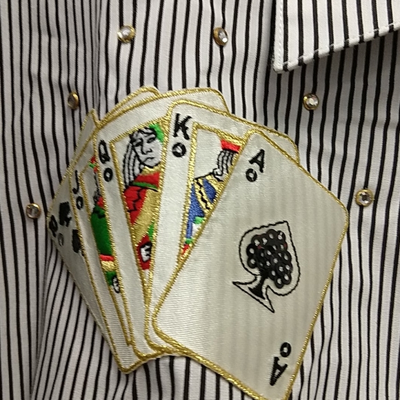 Las Vegas Sparkly Button Down Blouse - Picture 4 of 8